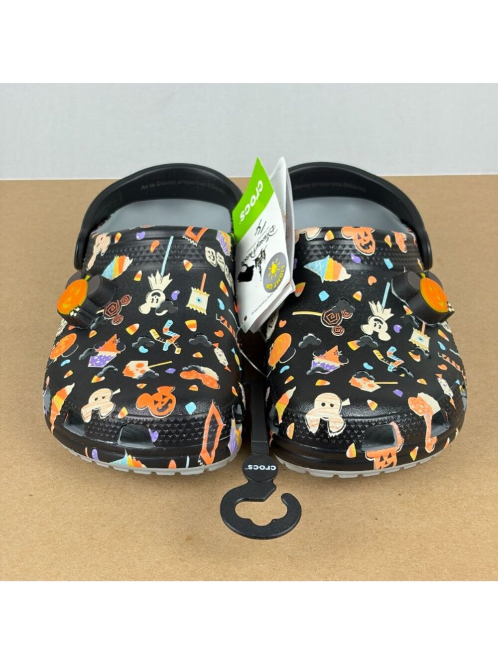 Crocs Disney Parks Classic Mickey Halloween Sandals Womens 8 Light Up Black - Picture 2 of 12